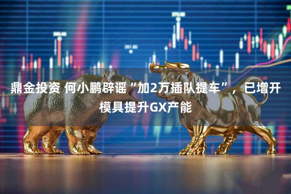 鼎金投资 何小鹏辟谣“加2万插队提车”，已增开模具提升GX产能