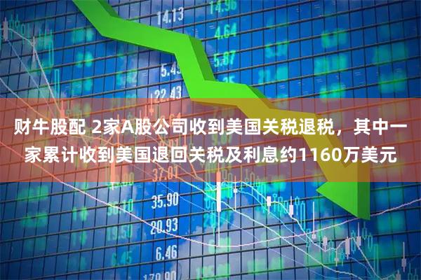 财牛股配 2家A股公司收到美国关税退税，其中一家累计收到美国退回关税及利息约1160万美元
