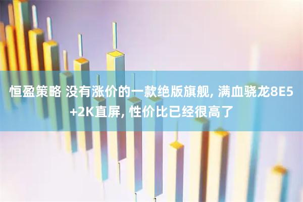 恒盈策略 没有涨价的一款绝版旗舰, 满血骁龙8E5+2K直屏, 性价比已经很高了